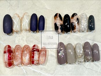 ネイルアンドまつ毛エクステ ルーナ 八王子店の写真/上品アートから季節デザインまで豊富にご用意◎ネイルが初めての方もお気に入りがきっと見つかる♪