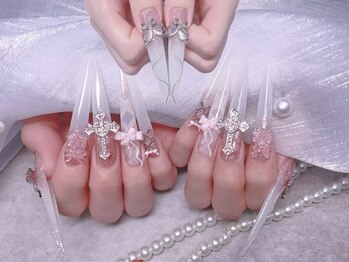 グラデーション春ネイル