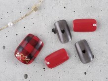 サンミーゴネイル 神戸店(Sunmego Nail)/ギンガムチェックフットネイル