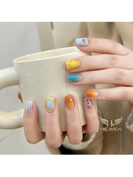 ヘブン ネイル 鶯谷(HEAVEN Nail)/Summery Colorful Nails