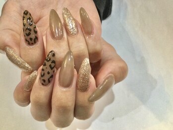 フリースタイル(Free Style)/☆レオパード柄の秋ネイル☆