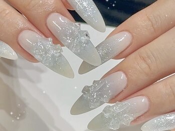 【Aoi】水色チークリボン