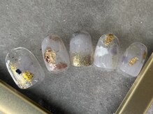 つめノさき/グレーニュアンスネイル