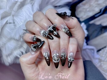 レアネイル 渋谷店(Le’a nail)/黒グラデーション★付け放題