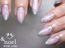 ノエル(Noel)/冬ネイル ピンクチークネイル