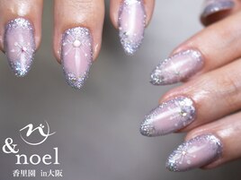 冬ネイル ピンクチークネイル