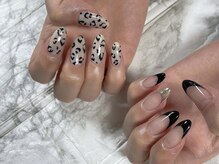 ネイルアンドアイラッシュサロン エスポアール(nail&eyelash salon espoir)/ヒョウ柄×ミラー　75分コース
