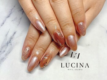 ネイルスタジオ ルキナ(LUCINA)/T-153 秋色シンプルデザイン