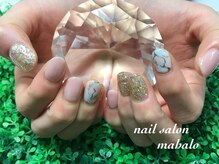 マハロ(mahalo)/大理石ネイル