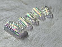 ネイル アンド ボディジュエリー リッチスタイル(Nail&Body Jewely Rich style)/オーロラプリーツネイル