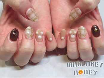 マーガレットハニー 本八幡/もこもこくまちゃんネイル