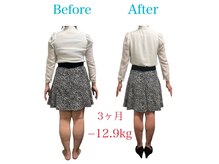 トータルケアーサロン アクア 時津(AQUA)/ダイエット　ビフォーアフター