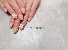 ホワイトネイル 武蔵小杉店(WHITE NAIL)/リボン/スキニーフレンチ/パラ