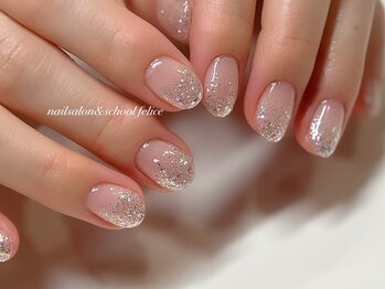 フェリーチェ(nail salon&school felice)/パラジェル/ラメグラ/フィルイン