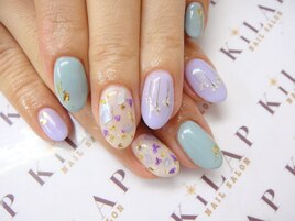 春☆小花シェルネイル￥8200