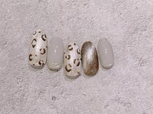 シェリーネイル(Cherie Nail)/マグネット×ヒョウ柄ミラー♪