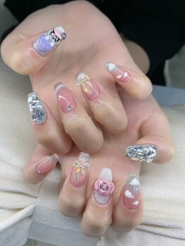 ヒリビューティー(Hili beauty)の写真/【韓国/ワンホンネイル/可愛いパーツなど沢山ご用意!】豊富なデザインで通いやすい♪国際センター徒歩5分◎