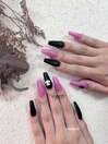 ロングネイル×スカルプ