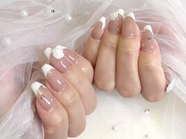 フレンチ×ラメグラデーション♪