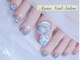 アナネイル(ANNA Nail)の写真/夏はフットネイルでカワイイ足元へ！人気水光マグネットとミラーで輝く指先