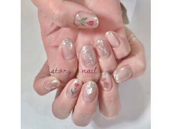 キラキラ春ネイル♪