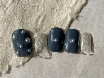 アイネイルズ 梅田店(I nails)/ワンカラーパールラメ