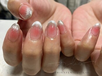 ネイルサロン ソレイユ(Nailsalon Soleil)/チーク×マググラデ♪