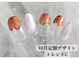 フラワーネイル/10月定額90分