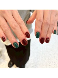 ワンカラー/秋冬/xmasネイル