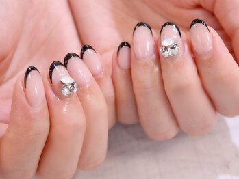 ラルネイル 大宮(Lull. nail)/*Vカット*black*