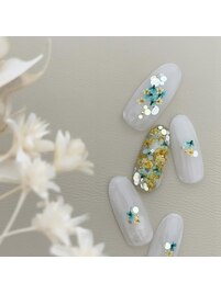 押し花ネイル　フラワーネイル