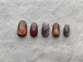 秋色マグネットネイル☆