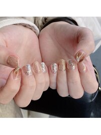 キラキラミラーネイル＊4500円