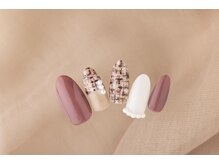 ヴァンネイル みなとみらい馬車道(VINGT NAIL)/*ツイード×ブラウン*