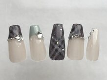 アイネイルズ 恵比寿店(I nails)/ネイビーチェック10480円