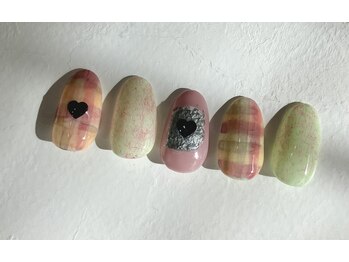 ワナネイルデザイン(wanna nail design)/【定額B】冬のマットチェック
