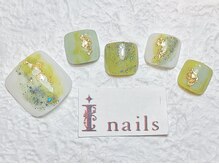 アイネイルズ 梅田店(I nails)/グリーンニュアンス箔