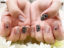 プルミエ ネイル(Premier Nail)/キラキラ！ゼブラ！