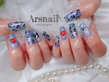アルスネイル(Ars nail)/レオパードグリッターネイル