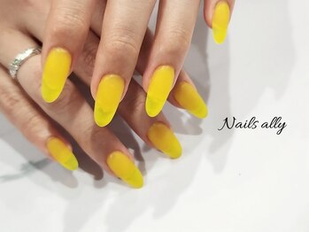 ネイルズアリー 立川店(Nails ally)/クリアベース×ステンドグラス