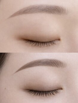 Rizz 西船橋店|パリジェンヌ/まつ毛パーマ/マツエク/アイブロウの写真/【間引きで毛量調整◎】黄金比であなたに似合うアイブロウに♪まつ毛パーマとの組み合わせで目元を垢抜け♪