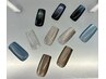 《magnet nail（マグネット+ワンカラー)2色》| ネイルオフ&ケア込み¥10,500→