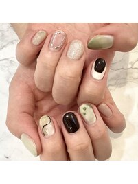 秋色ニュアンスネイル