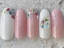 フリークネイル(FREAK Nail)/ドライフラワー天然石 ¥10000