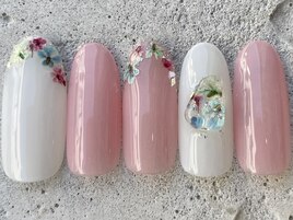 ドライフラワー天然石 ¥10000