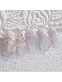 桜手描きアートネイル
