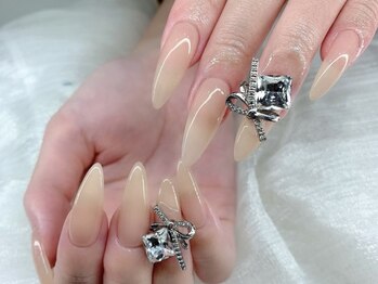 ヒリビューティー(Hili beauty)の写真/【ジェルワンカラー/ラメグラ¥3900】他にも海外/アジアンネイルなどのデザインは是非当店にお任せください!