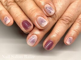 ニュアンスネイル/紫ネイル
