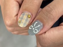 アイネイルズ 心斎橋店(I-nails)/【Miyuu】リボン　チェック