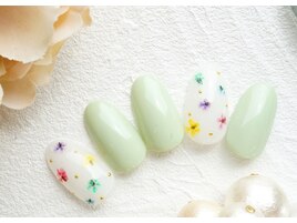 カラフル押し花☆ミントグリーン